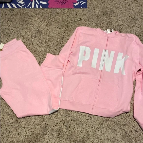 PINK Victoria's Secret Soft Pink Zip-Up Hoodie - Picture 1 of 5